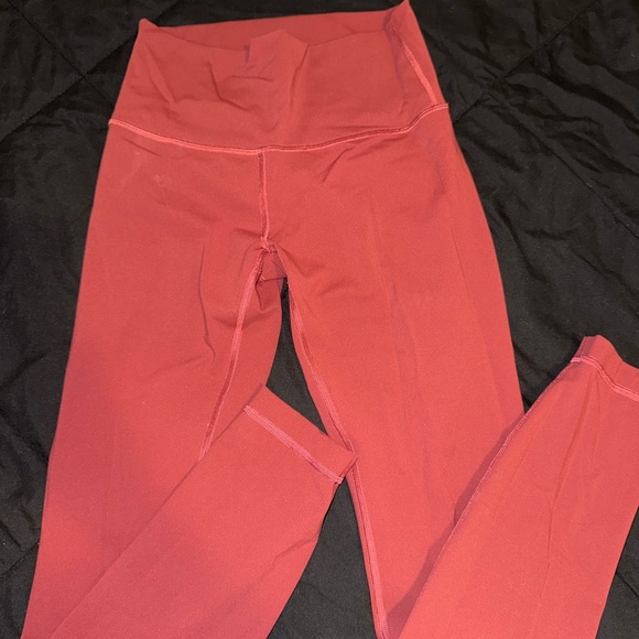 Lululemon Athletica Dark Red/ Rose Leggings - Picture 1 of 3